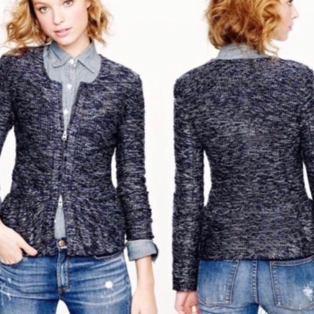 J. Crew Boucle Peplum Jacket